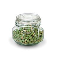 Heremes Glass Jar with Clamp Lid,  Assorted Sizes Front_Angled_Right