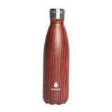Manna Marble Wood Insulated Water Bottle with Leakproof Cap, 502-mL Front_Flat