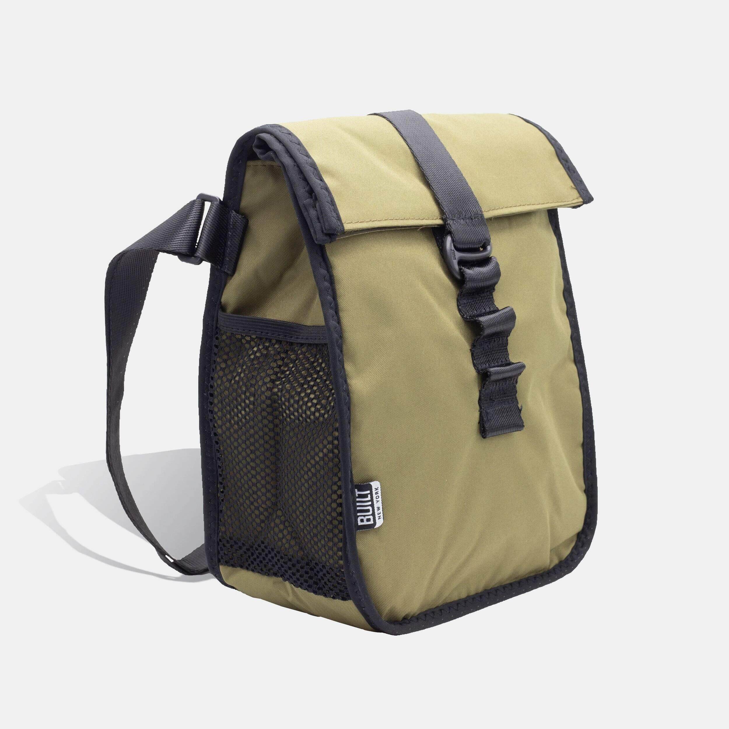 Built Crosstown Insulated Lunch Bag, Olive Front_Three_Fourths_Angled_Right