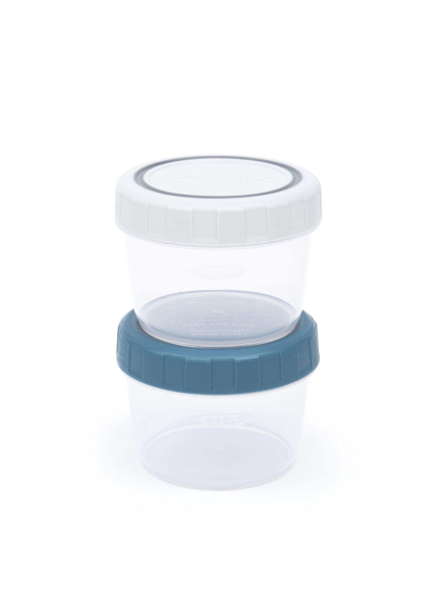 Surelock Plastic Food Storage Container with Airtight Seal, 120-mL, 4-pc Front_Elevated