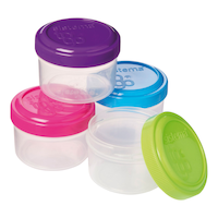 Sistema To Go Collection Salad Dressing Containers, Assorted Colours, 35 ml (1.18 oz), 4 Count Front_Elevated