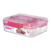 Sistema To Go™ Bento Lunch Box Plastic Food Storage Container, 1.65 L (55.7 oz) Front_Angled_Left