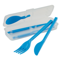 Sistema Cutlery Set To Go, Modular Travel Plastic Cutlery Set with Knife, Fork, Spoon, Chopsticks and Case Composite_or_Mixed