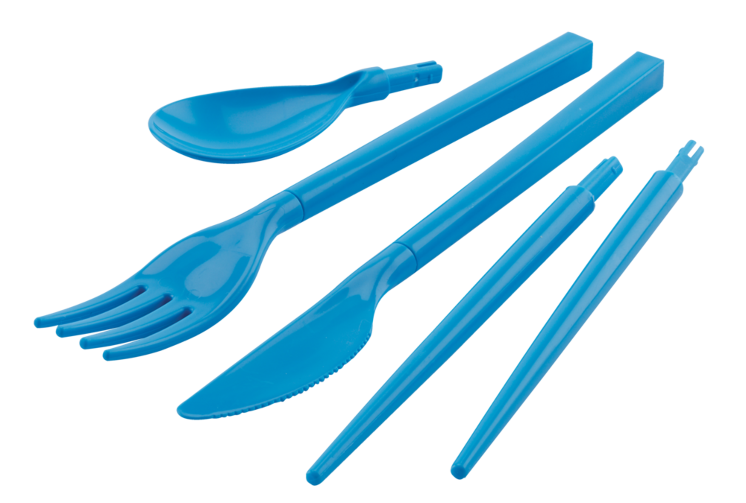 Sistema Cutlery Set To Go, Modular Travel Cutlery Set with Knife, Fork, Spoon, Chopsticks and