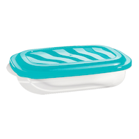 Contenant pour aliments en plastique rectangulaire, 650 mL Front_Angled_Right
