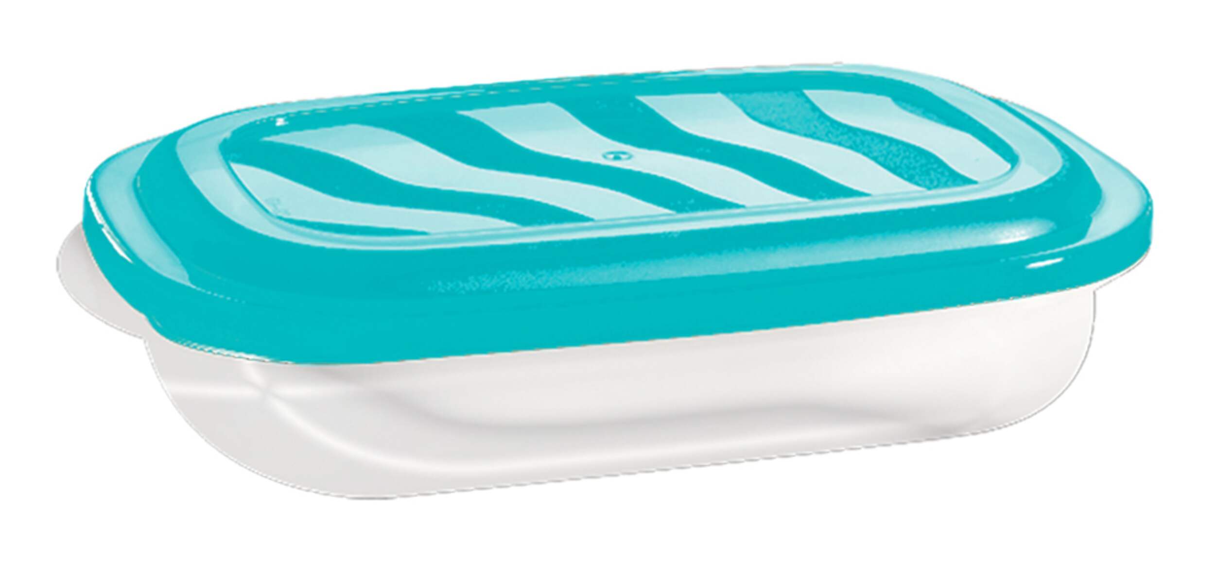 Rectangular Plastic Food Storage Container, 650-mL Front_Angled_Right