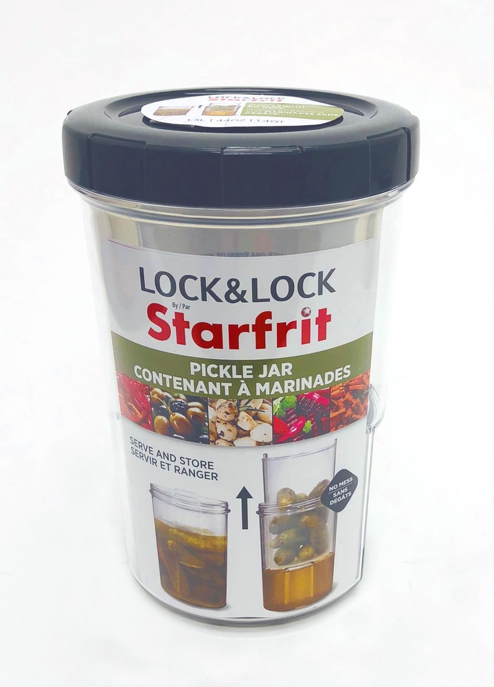 Startfrit Lock & Lock Pickle Plastic Jar Container with Strainer