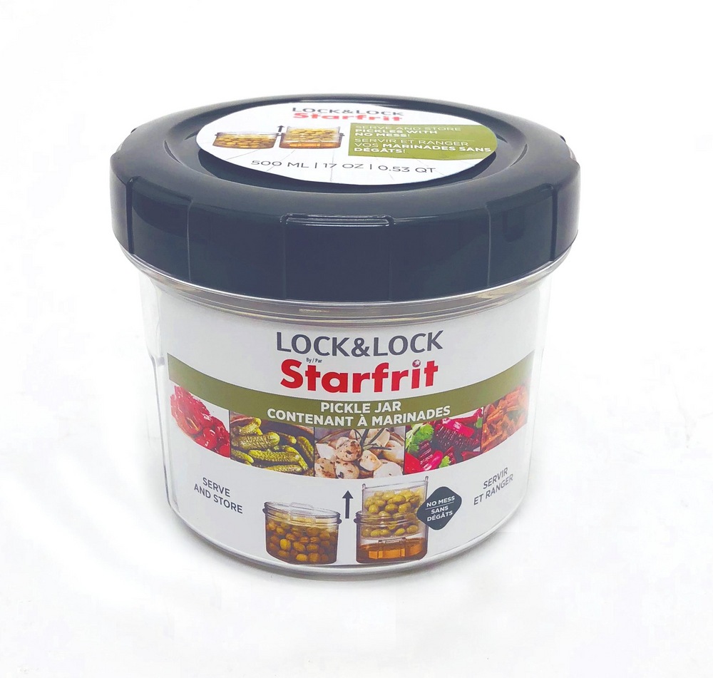 Startfrit Lock & Lock Olive Plastic Jar Container with Strainer Leakproof, 1.3L Canadian Tire