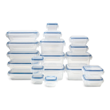 SnapLock Plastic Food Storage Container Set with Airtight Seal, 20 Count Front_Elevated