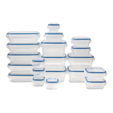 SnapLock Plastic Food Storage Container Set with Airtight Seal, 20 Count Front_Elevated