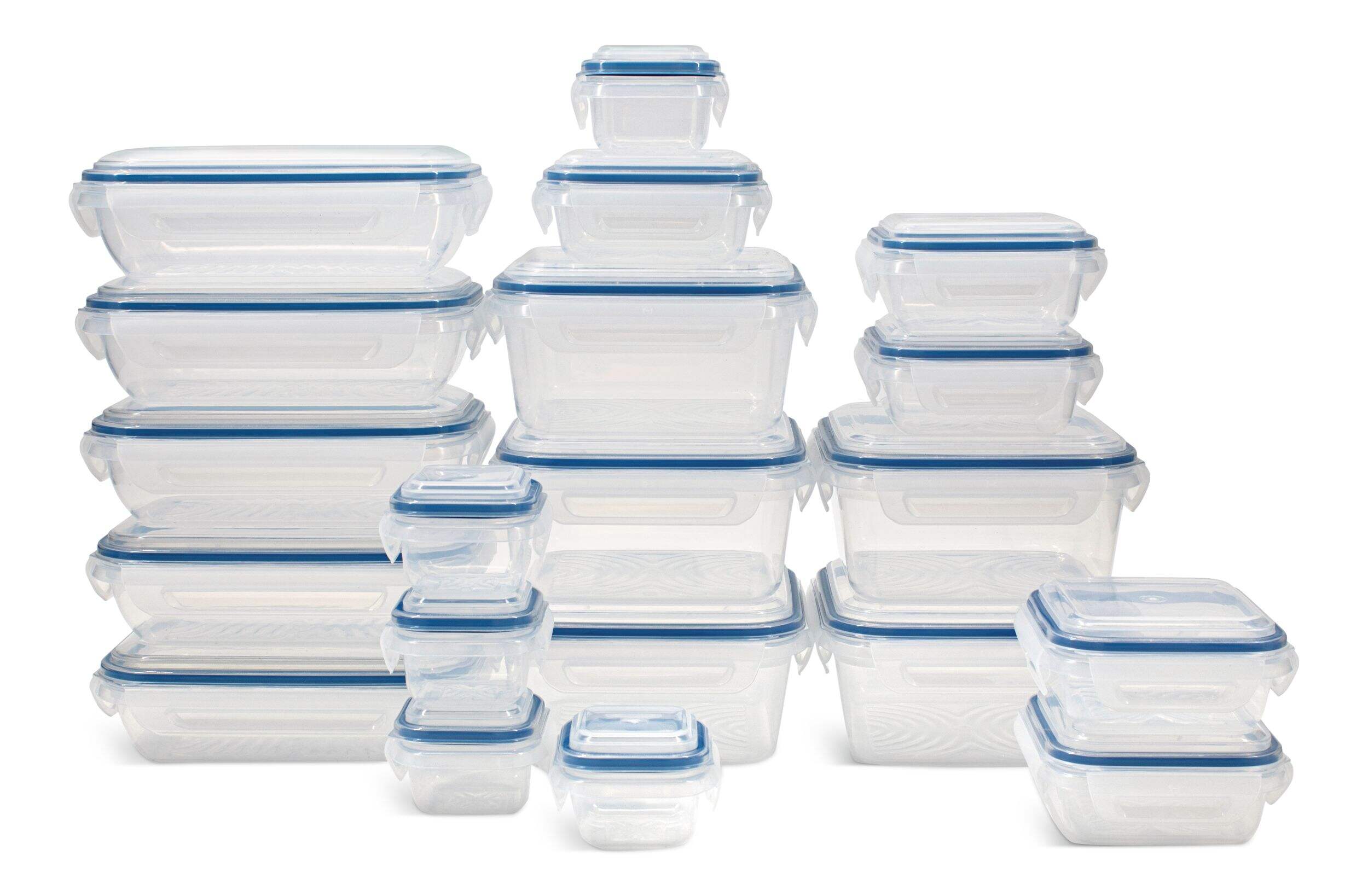 SnapLock Plastic Food Storage Container Set with Airtight Seal, 20 Count Front_Elevated