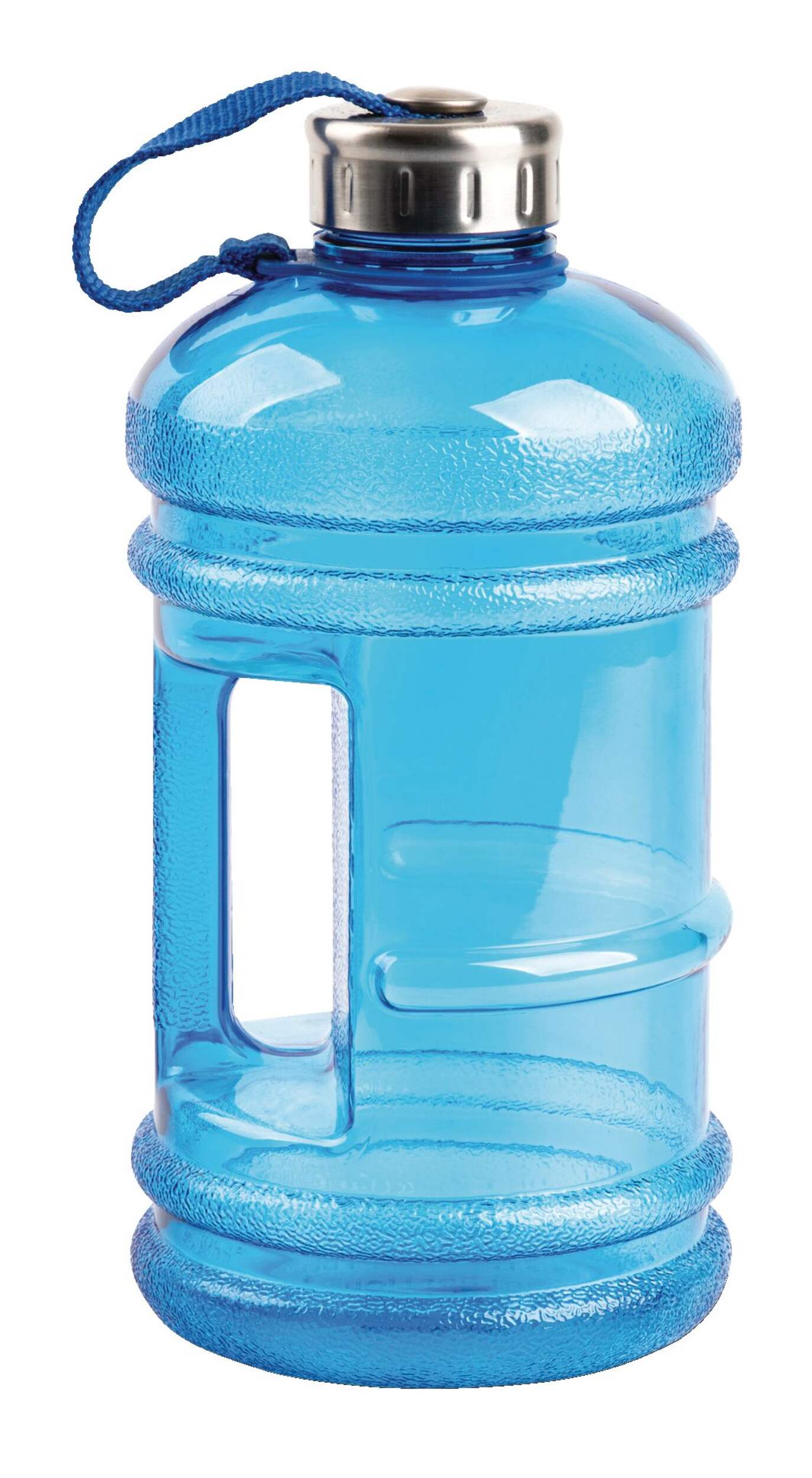 Manna Plastic Water Bottle with Attached Leakproof Lid, Assorted, 2.2-L Side_Right