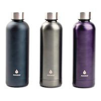 Manna Orbit Insulated Metal Water Bottle with Leakproof Cap, Assorted, 560-mL Front_Flat