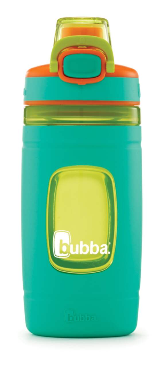 Bubba Flo Kids Water Bottle with Silicone Sleeve Crystal Ice, 16 oz