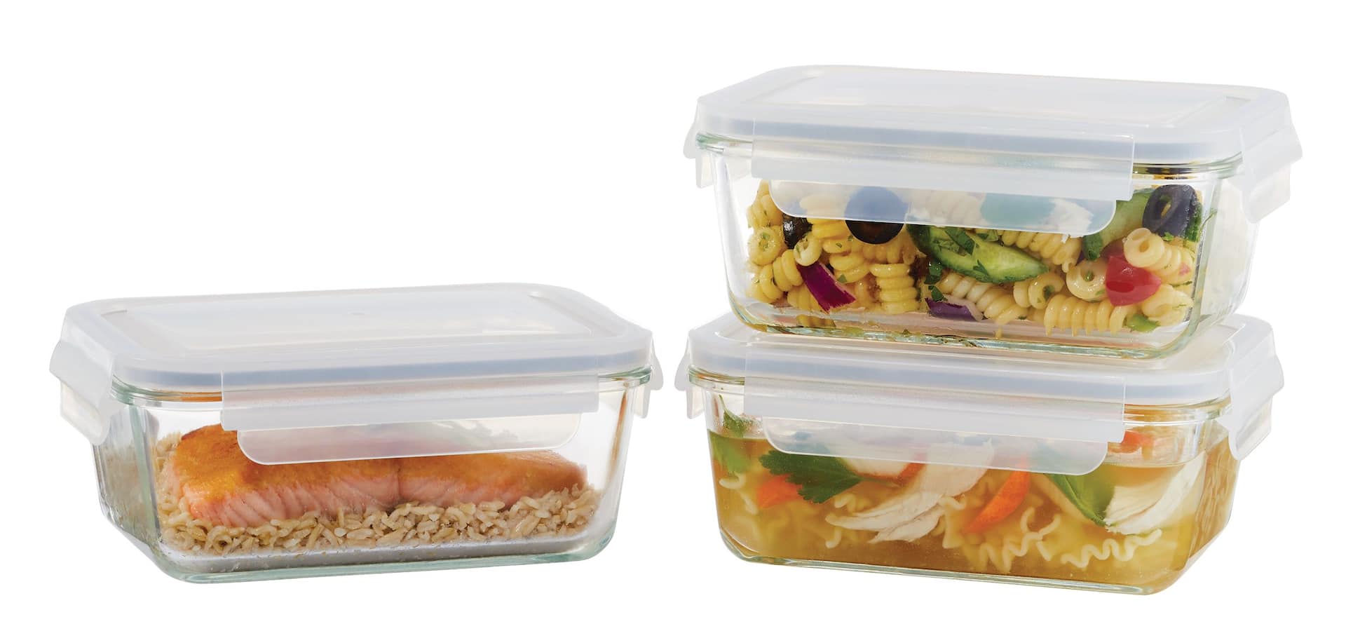 8-Pack] Glass Food Storage Containers with Lids (Air Valve) - Glass  Meal-Prep C