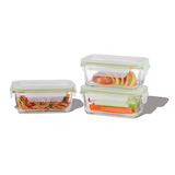 Vida by PADERNO Glass Clip Leakproof Lid Food Storage Container, 485 mL, 3 Count Front_Elevated