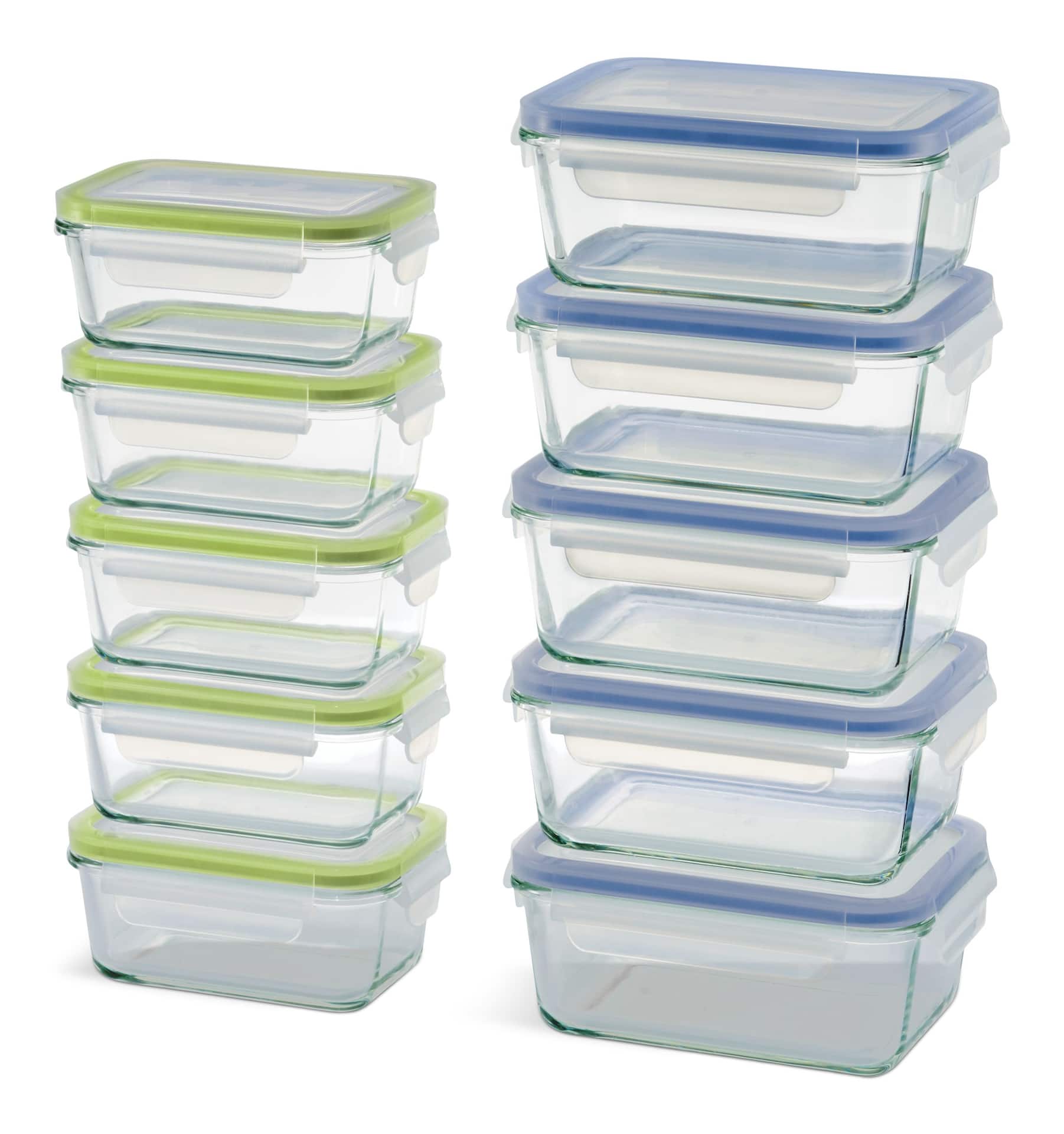 Chef Tested 20-Piece Food Storage Set with Snap Lids, Red