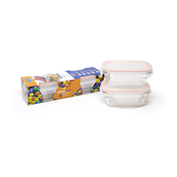 Glasslock 150 mL Rectangle Container, 2-pk Composite_or_Mixed