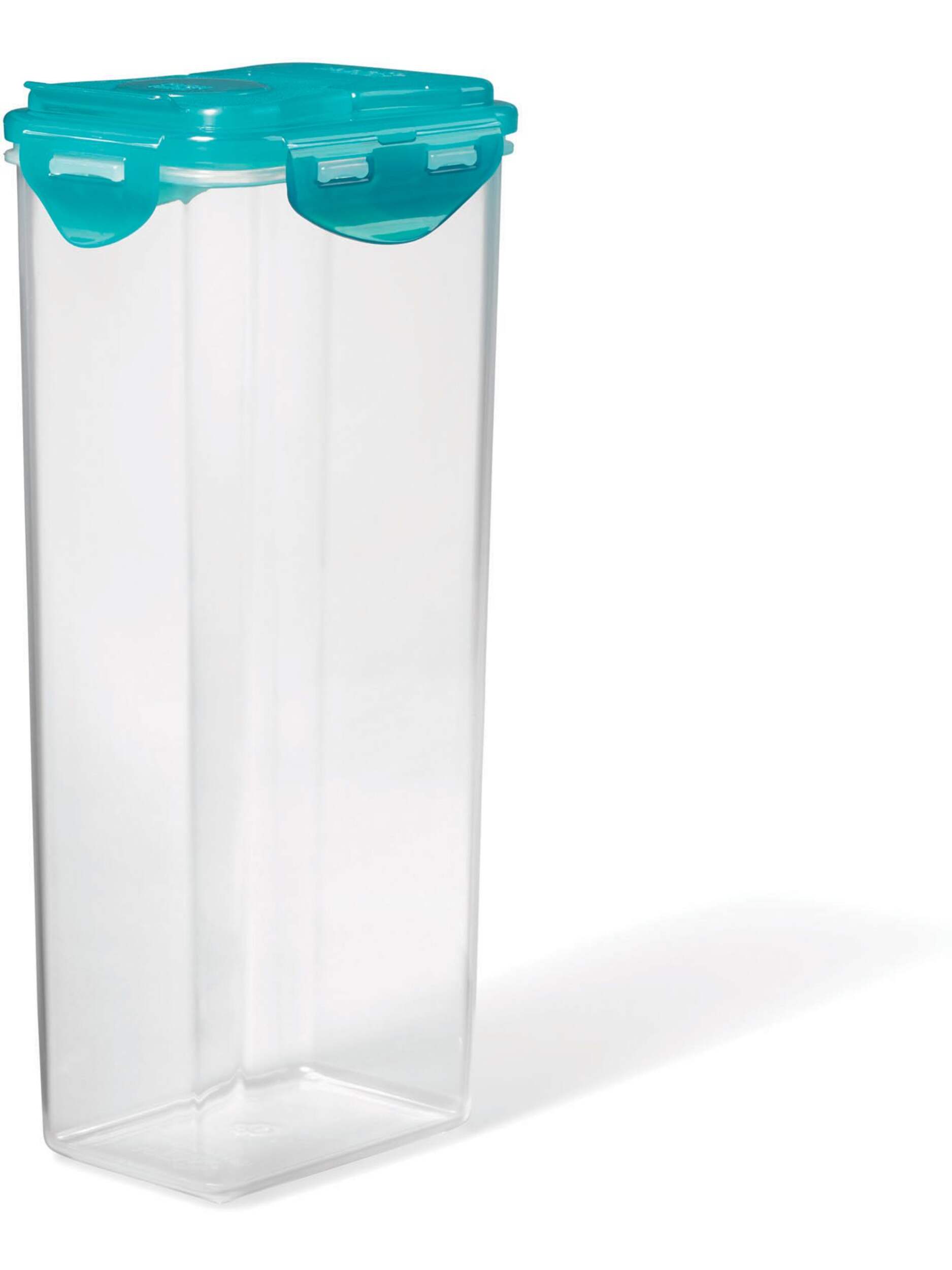 Lock & Lock Rectangular Tall Food Storage Container with Fliptop Lid & Airtight Seal, 2-L Front_Angled_Left