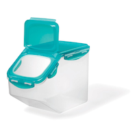 Lock & Lock Food Storage Container with Fliptop Lid & Airtight Seal, 5-L Front_Angled_Left