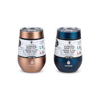 Gobelet à vin isotherme sans pied en acier inoxydable Manna, 355 mL, paq. 2