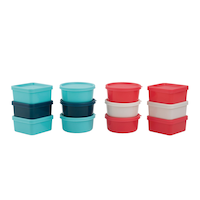 MASTER Chef Stackable Mini Plastic Food Storage Container Set, 12 Count Front_Elevated