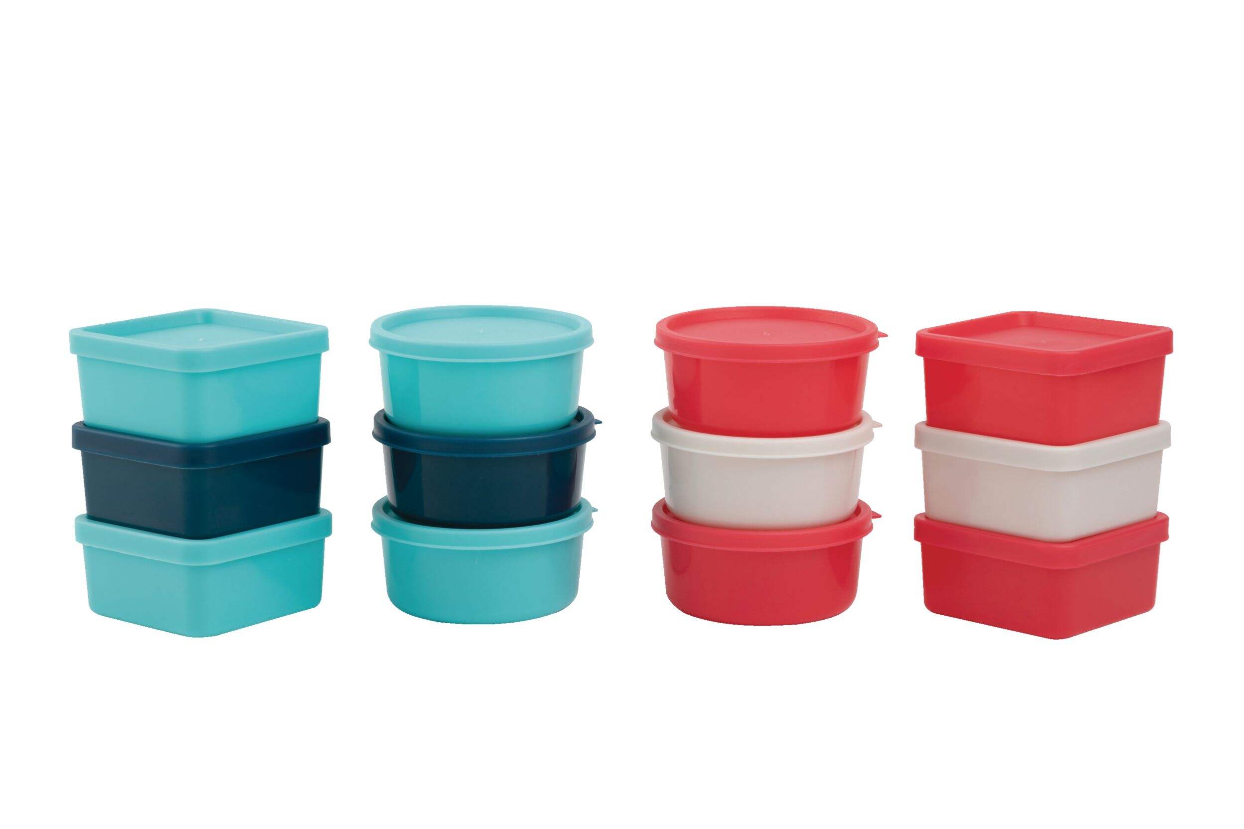 MASTER Chef Stackable Mini Plastic Food Storage Container Set, 12 Count Front_Elevated