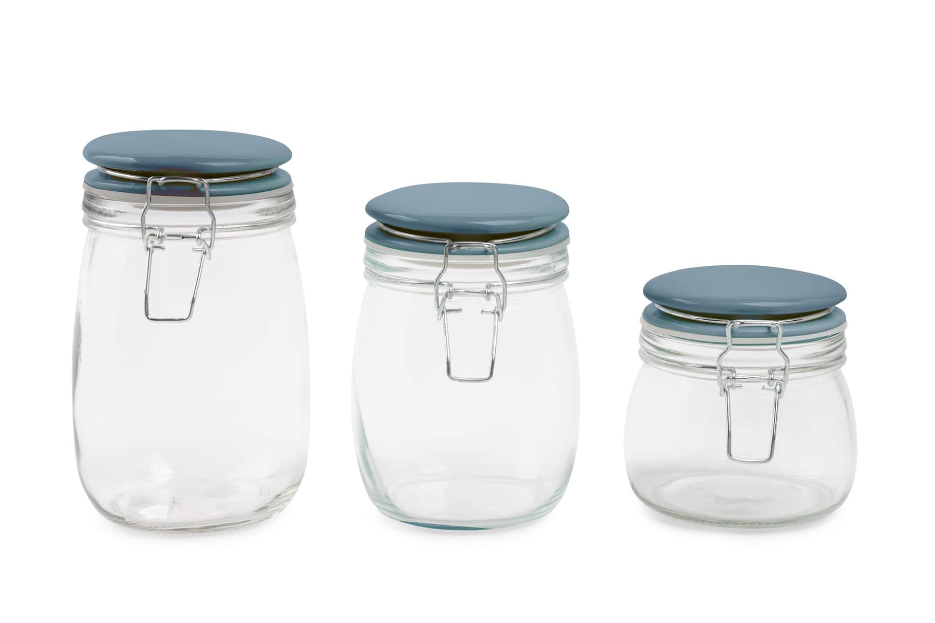 Mason Craft & More 1L Set of 2 Clamp Jars
