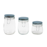 MASTER Chef Food-Grade Clamp Glass Jar Set with Airtight Ceramic Lid, 3 Count Front_Elevated