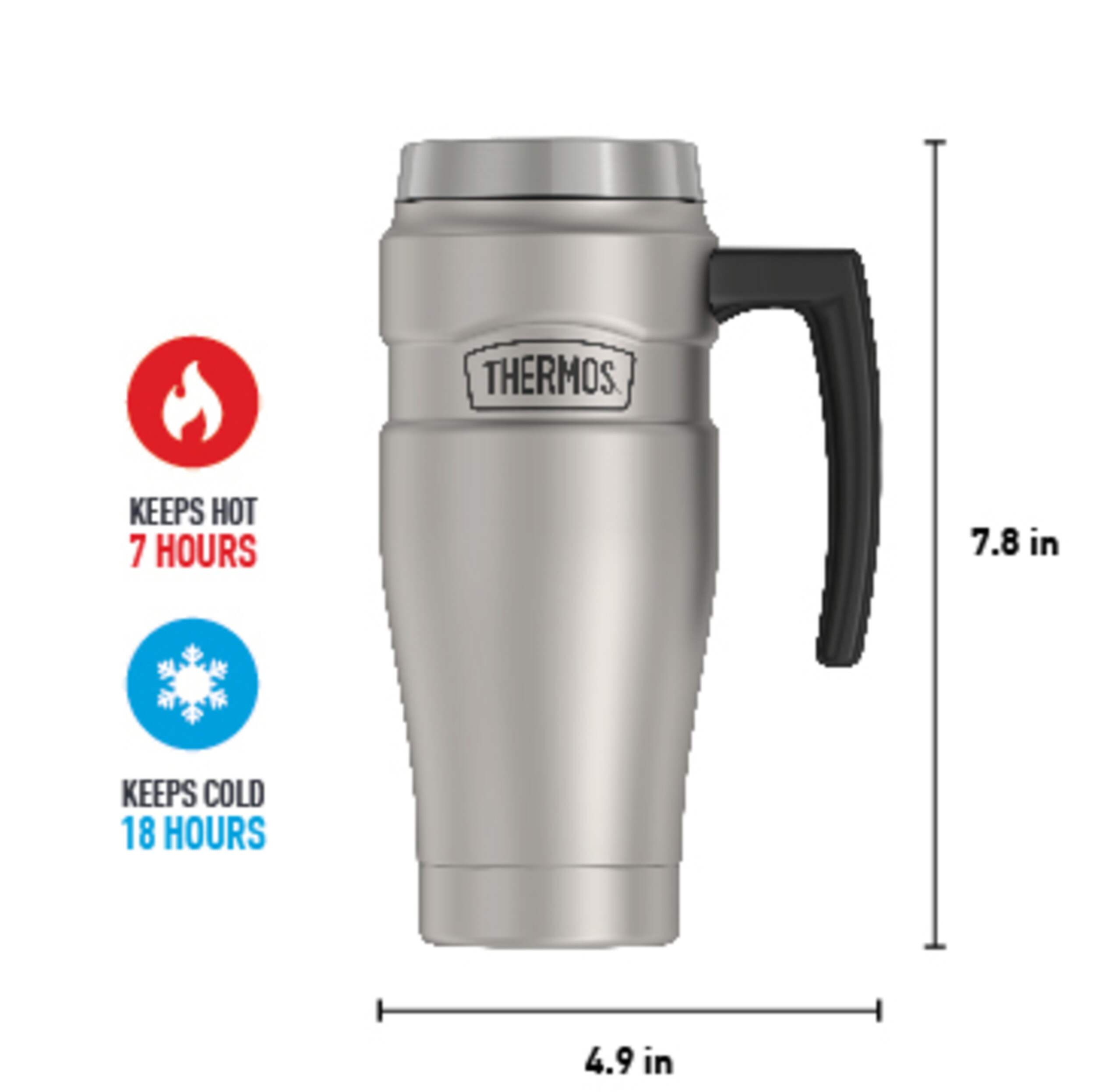 Thermos® King Insulated Stainless Steel Tumbler with Handle, 470mL