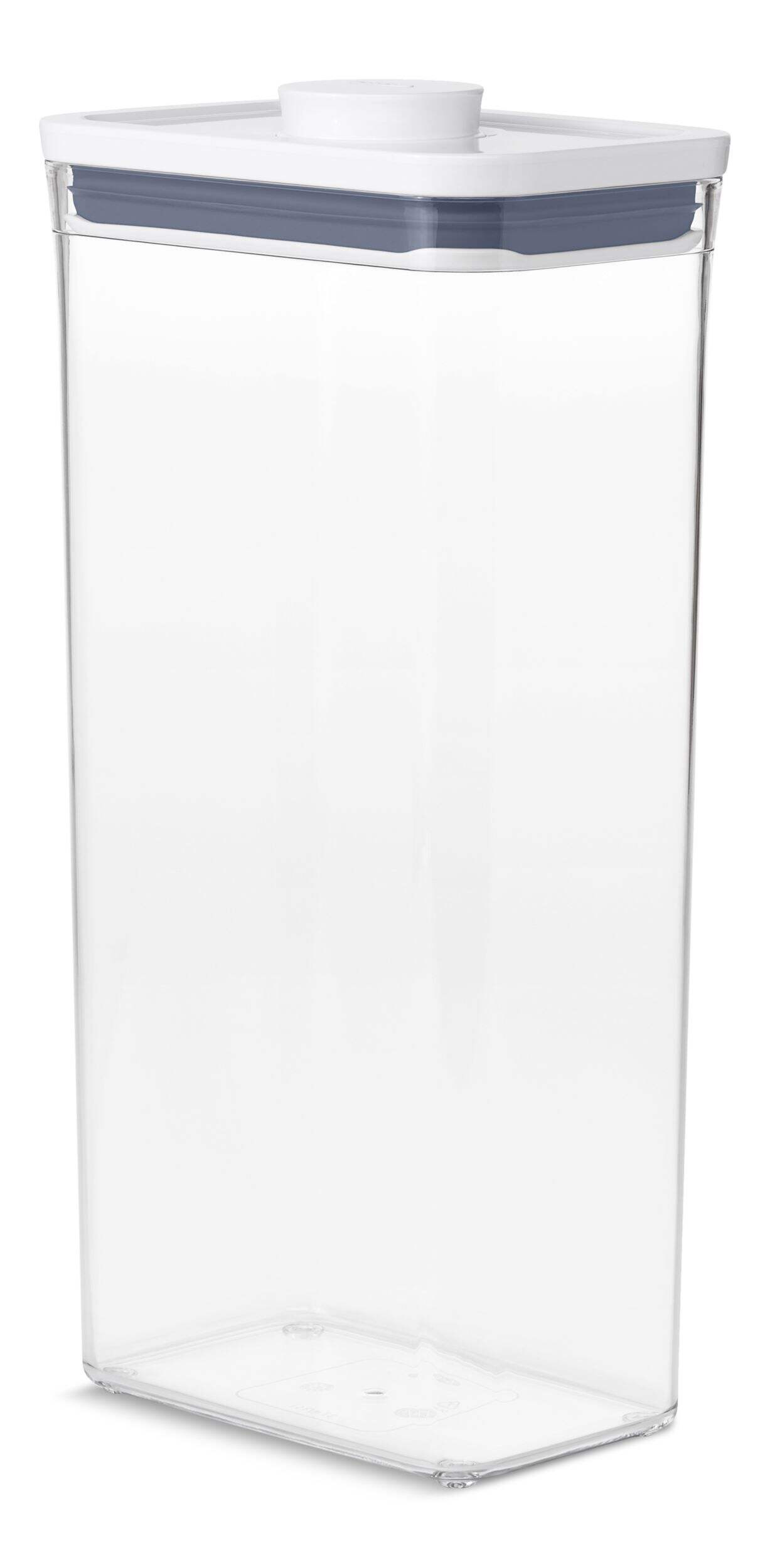 Oxo Rectangular BPA-Free Plastic Pantry Storage Containers with Pop Button, Tall, 3.5-L Front_Three_Fourths_Angled_Left