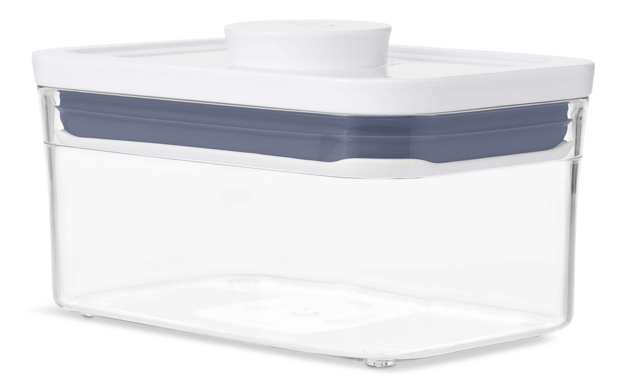 Oxo Rectangular BPA-Free Plastic Pantry Storage Container, Mini, 0.6-L Front_Three_Fourths_Angled_Right