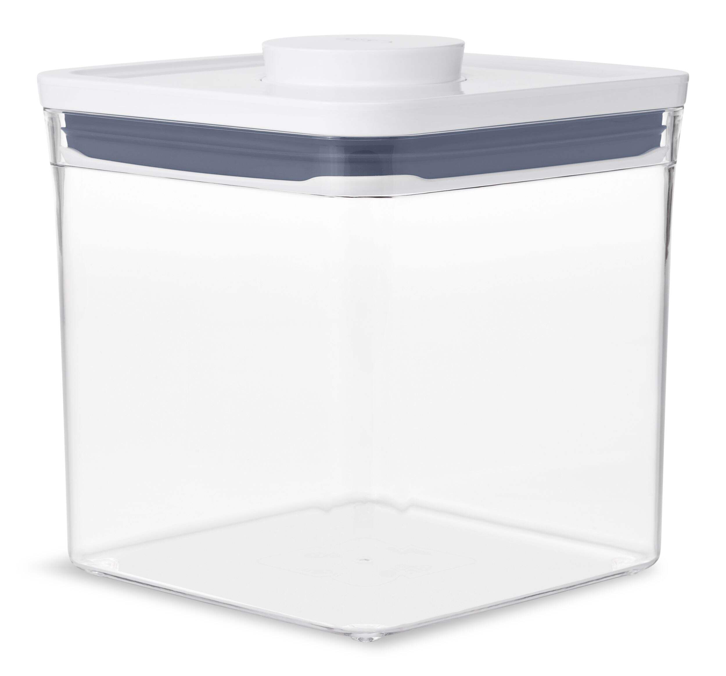OXO Big Square BPA-Free Plastic Pantry Storage POP Container, Short, 2.6-L Front_Three_Fourths_Angled_Right