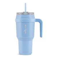 Reduce Insulated Stainless Steel Tumbler with 3-1 Lid with Straw, 1.1-L, Glacier Front_Flat
