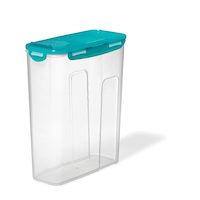 Lock & Lock Plastic Cereal Storage Container with Fliptop Airtight Lid, 4.3-L Front_Three_Fourths_Angled_Left