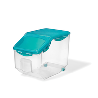 Lock & Lock Plastic Pantry Storage Container with Fliptop Airtight Lid, 12-L Front_Three_Fourths_Angled_Left