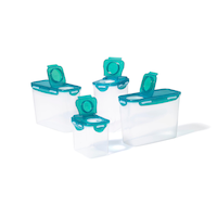 Lock & Lock Plastic Pantry in a Box Set with Fliptop Airtight Lid, 4-pc Composite_or_Mixed