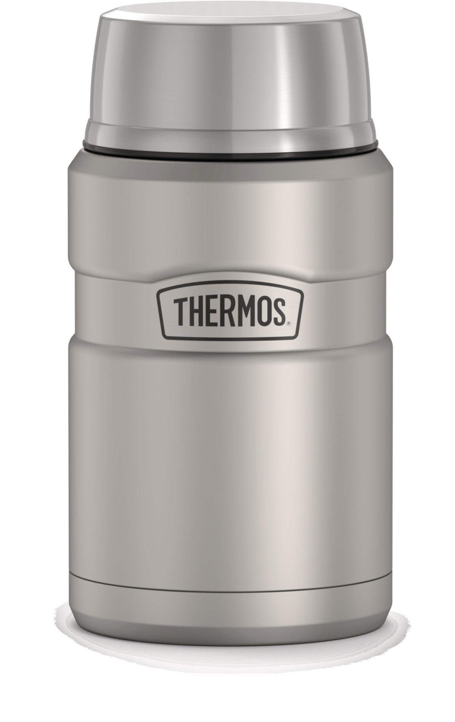 Thermos® Stainless Steel Food Jar Vacuum Insulated with Spoon and Bowl, 710-mL Front_Elevated