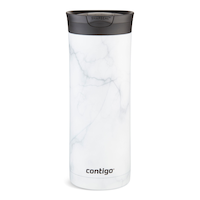 Contigo Huron 2.0 Couture Insulated Stainless Steel Travel Mug, Leak-proof Lid, White Marble, 20-oz