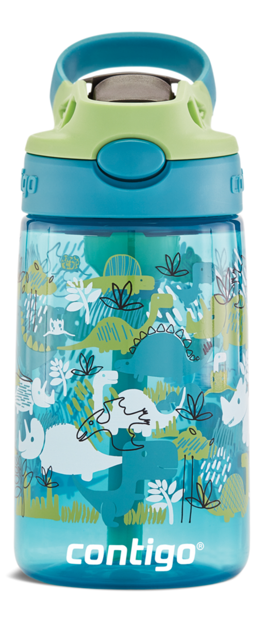 Contigo Kids 2-Pack Straw Water Bottle, 14 oz - Dinos/Sharks