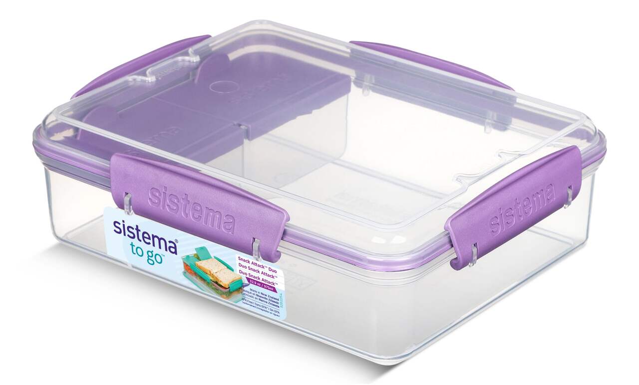 Sistema Snack Attack Duo To Go™ Plastic Food Storage Container