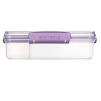 Sistema® Snack Attack™ Duo To Go™ Plastic Food Storage Container, Fridge & Freezer Safe, 975-mL Front_Flat