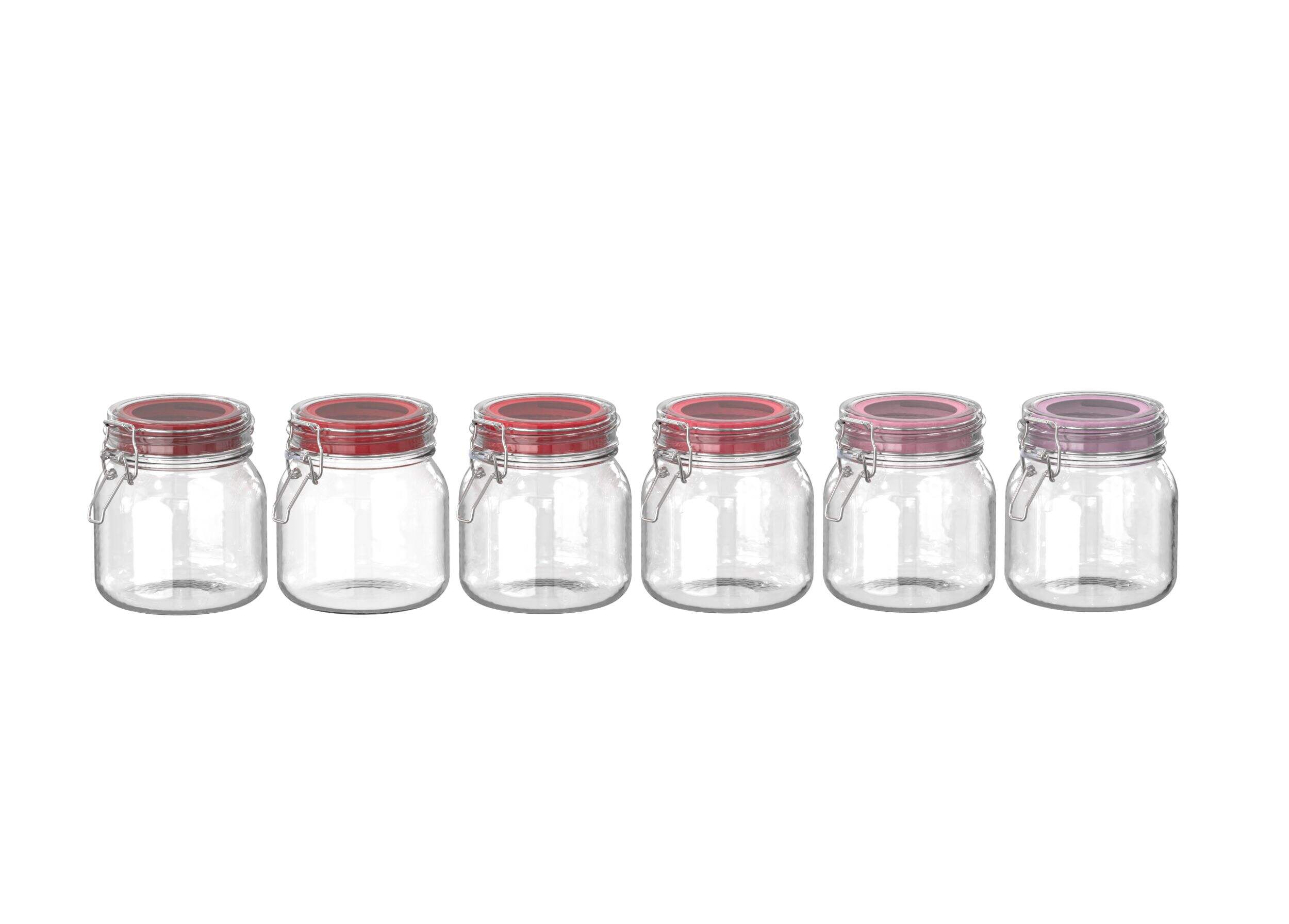 MASTER Chef Round Mini Food Storage Glass Jars, 6 Count Front_Elevated