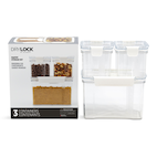 Oxo Rectangular BPA-Free Plastic Pantry Storage Containers with Pop Button,  Medium, 2.6-L