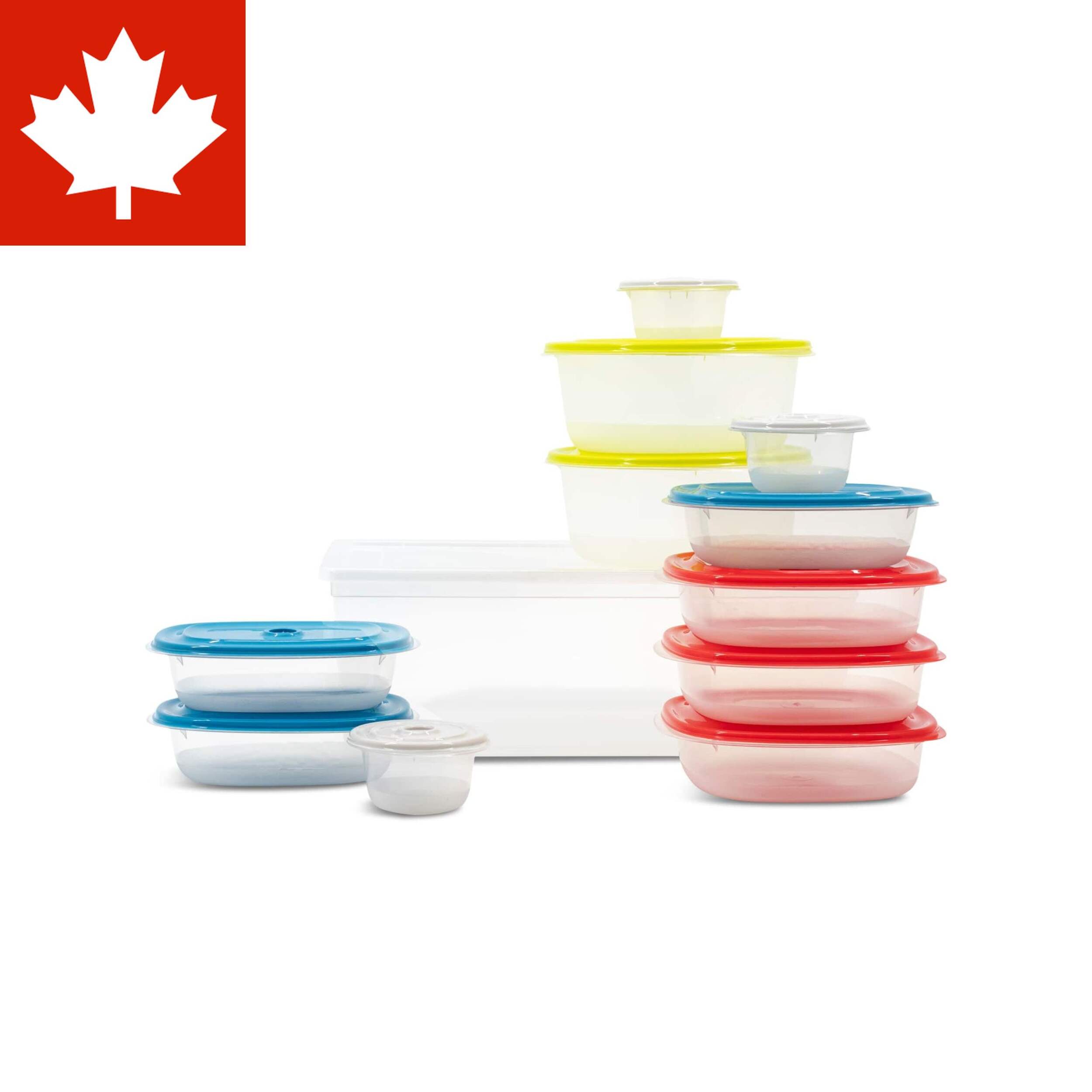 Snaptop Polypropylene Food Storage Container Set with Lids, 12 Count Front_Elevated
