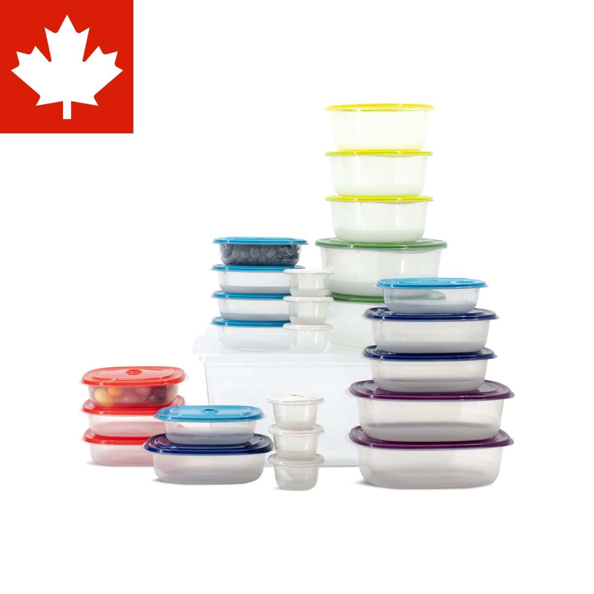 Snaptop Polypropylene Food Storage Container Set with Lids, 26 Count Front_Flat