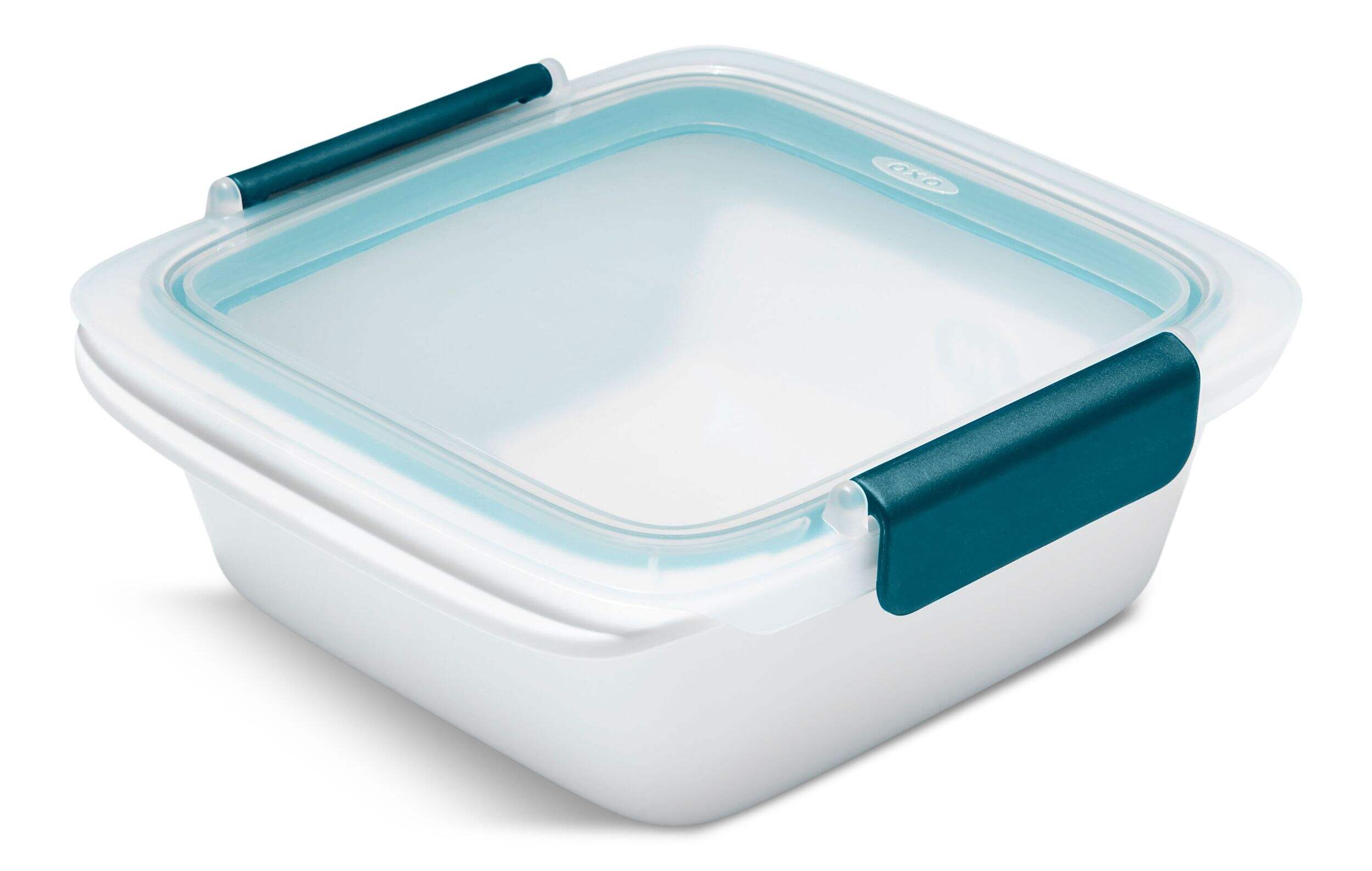 OXO Prep and Go Sandwich Food Storage Plastic Container with Leakproof Lid, 4.3-Cup Front_Three_Fourths_Angled_Left