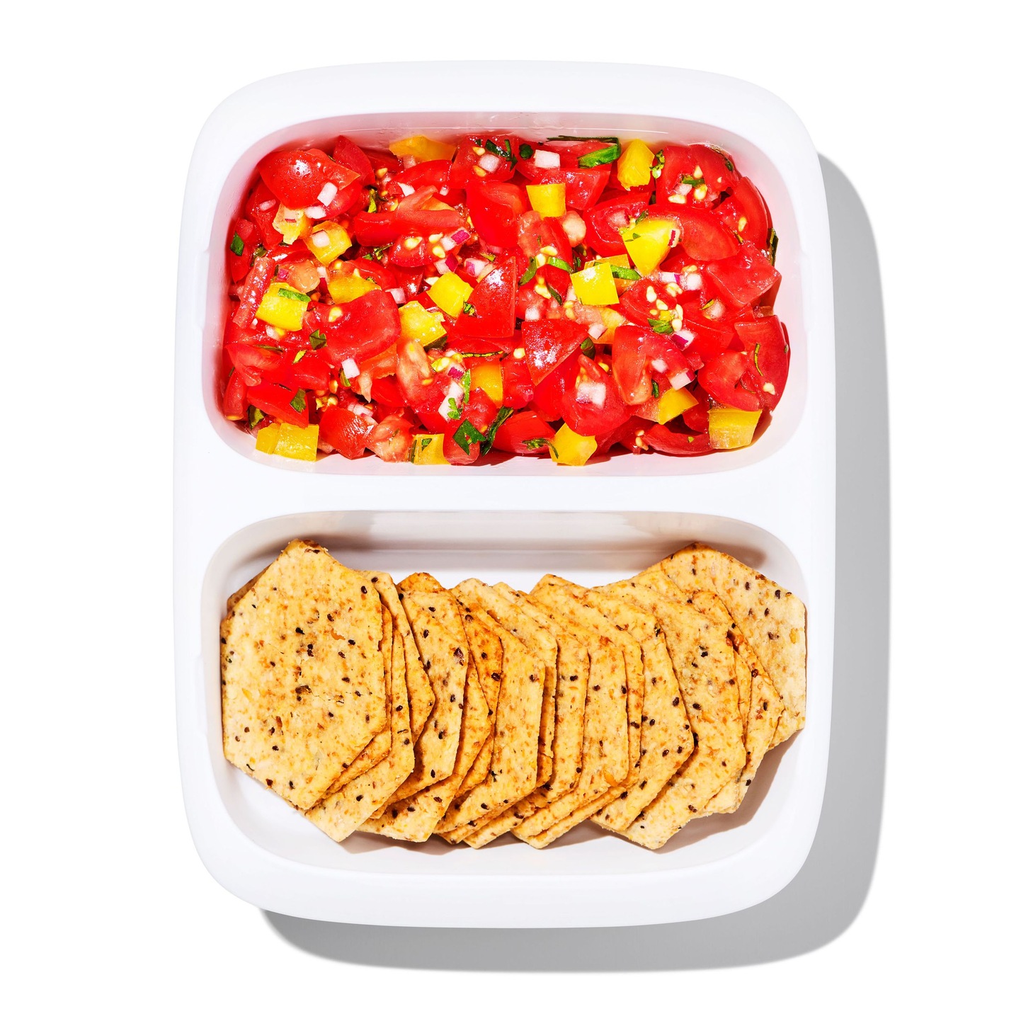 OXO Divided Food Storage Container with Watertight Lid, 2Cup/500mL