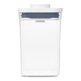 OXO POP Square Plastic Food Storage Container with Airtight Seal, Small, 1-L Front_Flat