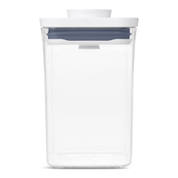 OXO POP Square Plastic Food Storage Container with Airtight Seal, Small, 1-L